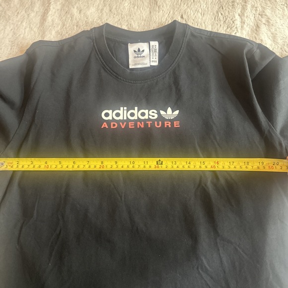 Adidas Adventure men's black graphic t-shirt with Trefoil logo on chest.Size M - Picture 5 of 8